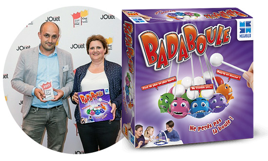 Badaboule -  Mégableu reçoit le Grand prix du jouet catégorie Jeu d’Adresse 2017