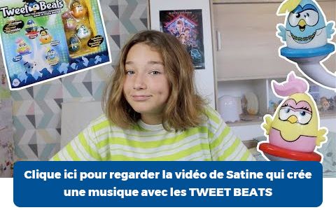 Clique ici pour regarder la vidéo de Satine qui crée une musique avec les TWEET BEATS